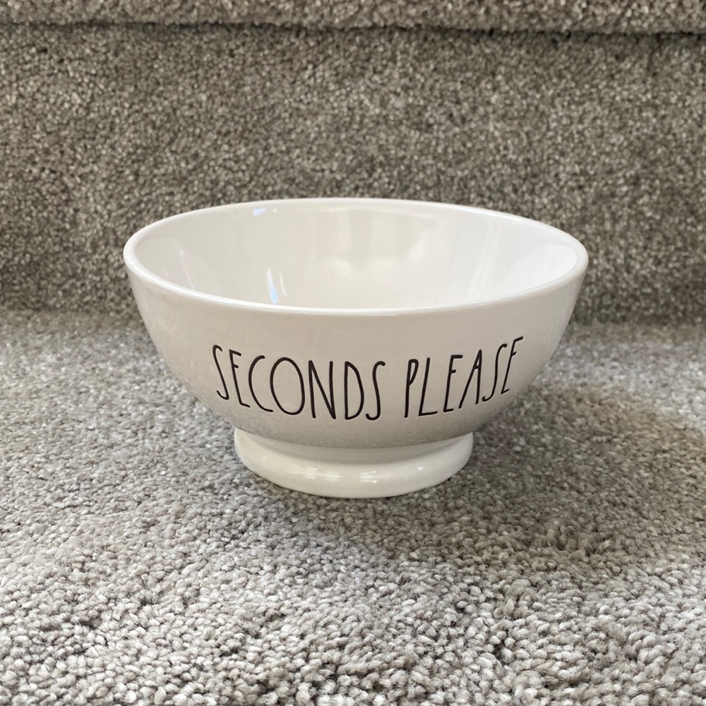 Rae Dunn SECONDS PLEASE Bowl